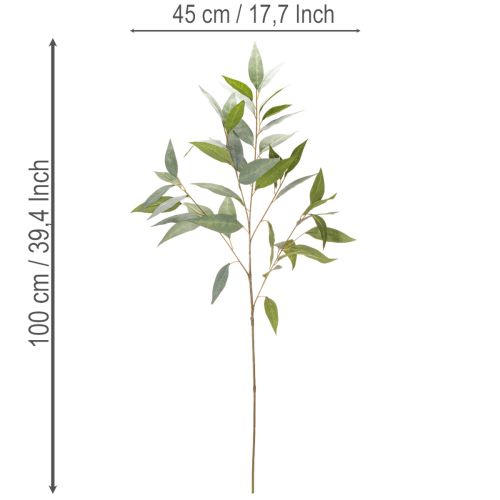 Künstlicher Eukalyptuszweig naturgrün Dekoration 100cm | Floristik24.de