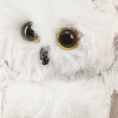 Floristik24 Eulen Deko Eulen Figuren zum Hängen Weiß Grau 6cm 4St