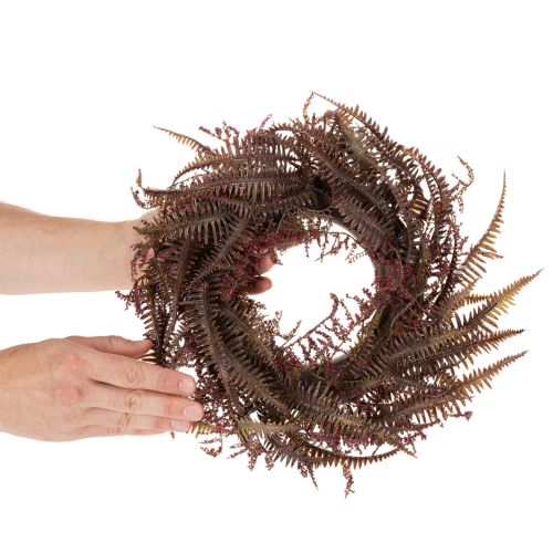 Künstlicher Kranz mit Farnzweigen Herbstdeko 35cm | Floristik24.de