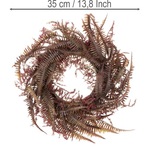 Künstlicher Kranz mit Farnzweigen Herbstdeko 35cm | Floristik24.de