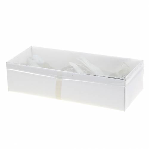 Federvogel am Draht Grau 12cm 4St | Floristik24.de