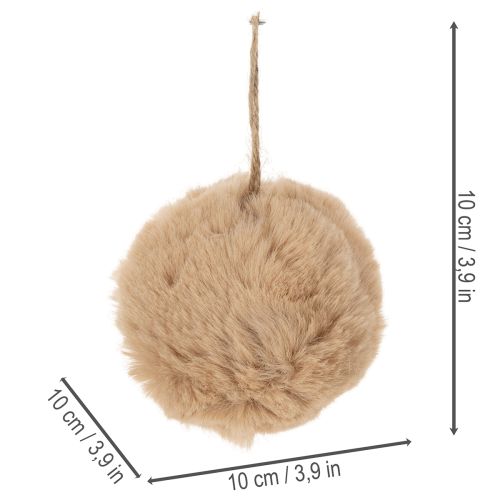 Deko Anhänger Pompon Kugel Christbaumschmuck 10cm | Floristik24.de
