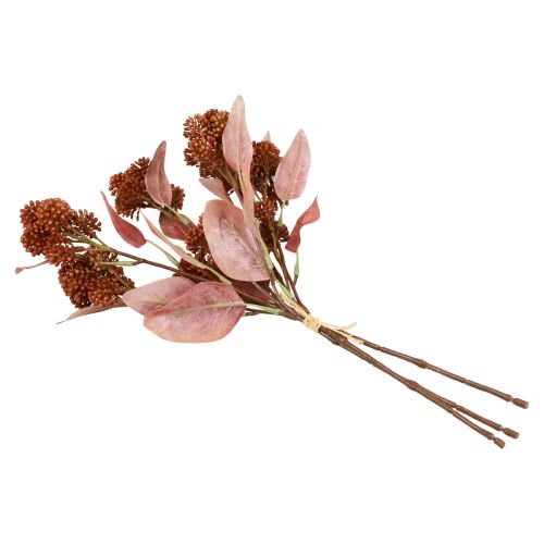 Artikel Fette Henne Rot Sedum Mauerpfeffer Kunstblumen 41cm 3St