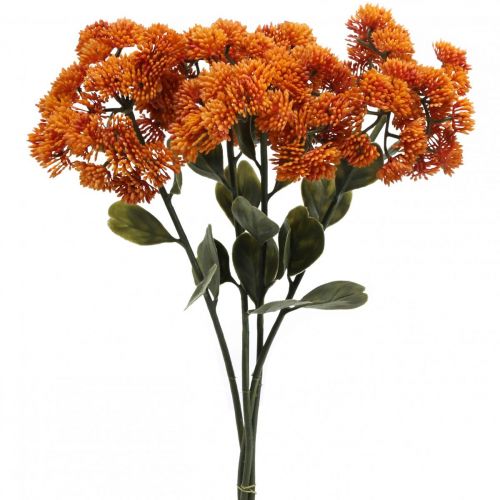 Floristik24 Fetthenne Orange Sedum Mauerpfeffer Kunstblumen H48cm 4St