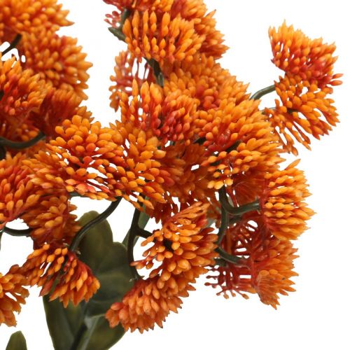 Floristik24 Fetthenne Orange Sedum Mauerpfeffer Kunstblumen H48cm 4St