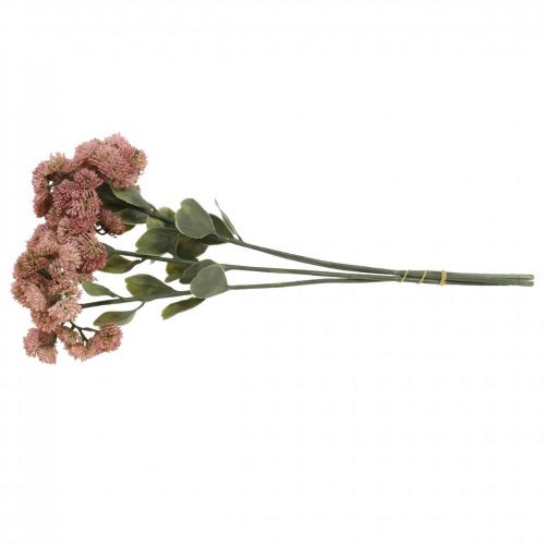 Floristik24 Fetthenne Rosa Sedum Mauerpfeffer Kunstblumen H48cm 4St
