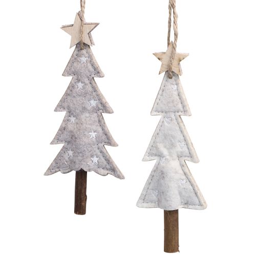 Artikel Filz Tannenbäume Christbaumschmuck Beige Creme 17cm 6er Set Weihnachtsdeko