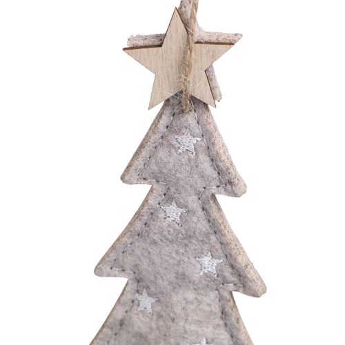 Artikel Filz Tannenbäume Christbaumschmuck Beige Creme 17cm 6er Set Weihnachtsdeko