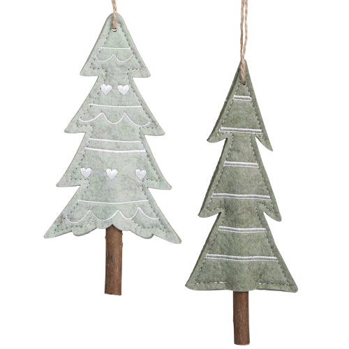 Artikel Filz Tannenbäume Christbaumschmuck Grün 20cm 4er Set