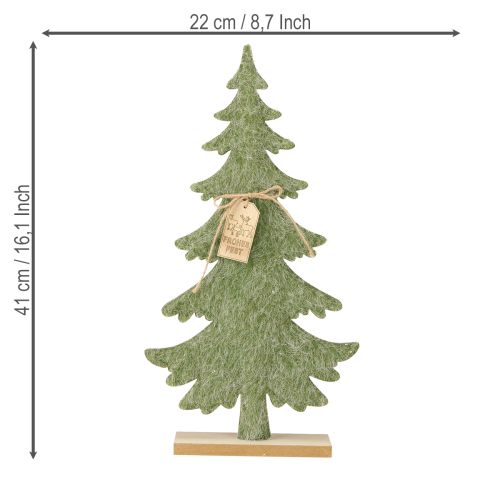 Artikel Filz Tannenbaum Deko Anhänger „Frohes Fest“ Grün H42cm