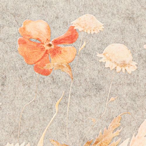 Artikel Filz-Tischsets mit Blumenmotiv – Stilvolle Platzsets für natürliche Tischdeko 45x35cm 2 St