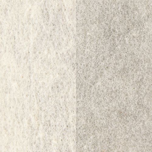 Floristik24 Filzband 15cm x 5m zweifarbig Grau, Weiß