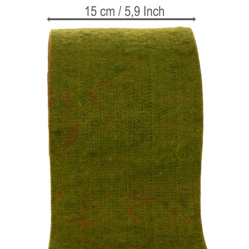 Filzband aus Wollfilz als zweifarbiges Topfband für Floristik Grün/Rot 15cmx5m | Floristik24.de