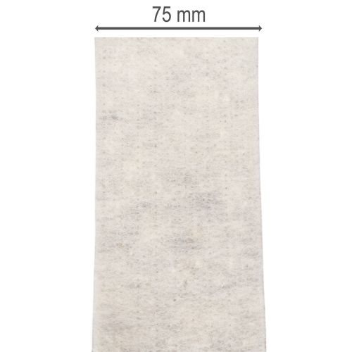 Filzband zweifarbig Weiß/Grau aus 100% Wolle 7,5cm 5m | Floristik24.de