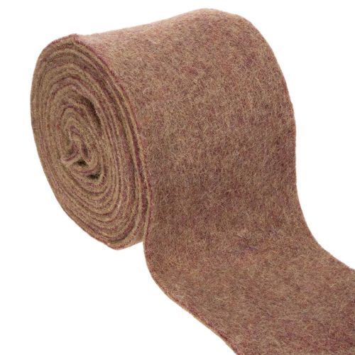 Filzband zweifarbig aus Wollfilz als Topfband aus 100% Wolle Lila/Braun 15cmx5m kaufen | Floristik24.de