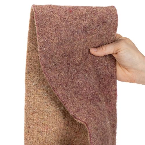 Filzband zweifarbig aus Wollfilz als Topfband aus 100% Wolle Lila/Braun 15cmx5m | Floristik24.de