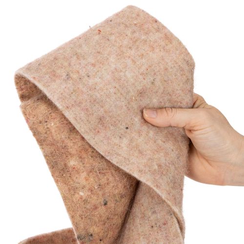Wollfilz Filzband zweifarbig als Meterware für kreative Projekte Braun/Weiß 15cmx5m | Floristik24.de