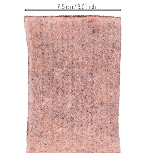 Floristik24 Filzband zweifarbig Topfband Wollfilz Band Rosa Rot 7,5cm 5m