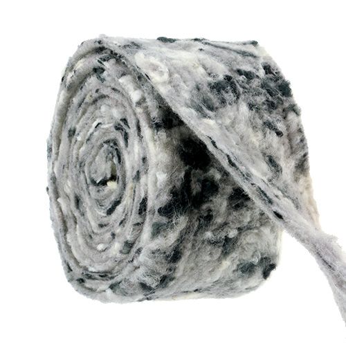 Floristik24 Filzband Happy Schwarz-Weiß 15cm 5m