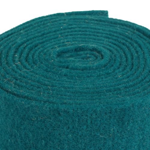 Floristik24 Filzband Wollband Filzrolle Türkis Blaugrün 7,5cm 5m