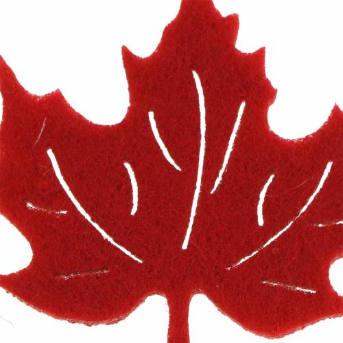 Floristik24 Streudeko Herbst Filzblätter Rot, Orange 3,5cm 36St