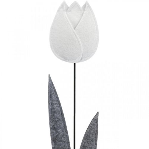 Artikel Filzblume Filz Deko Blume Tulpe Weiß H68cm