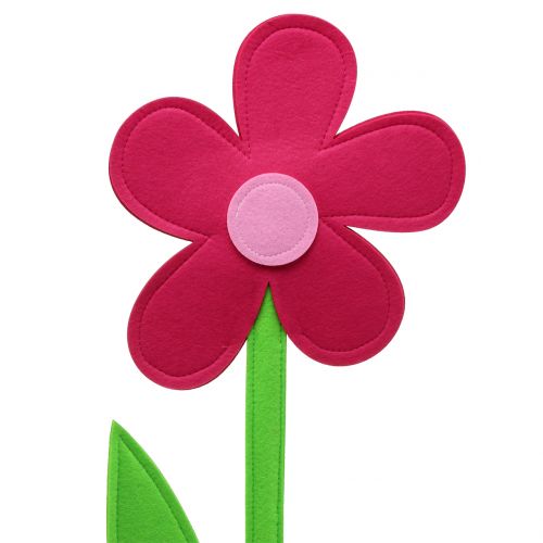 Floristik24 Filzblume Pink 120cm