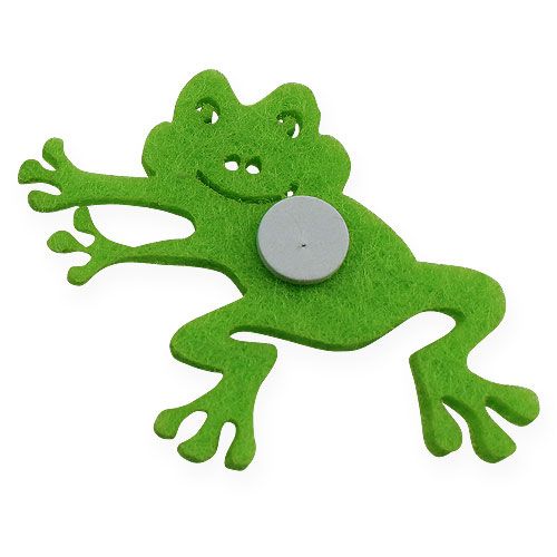 Floristik24 Filzfrosch mit Kleberpunkt Grün 5,5cm 72 St