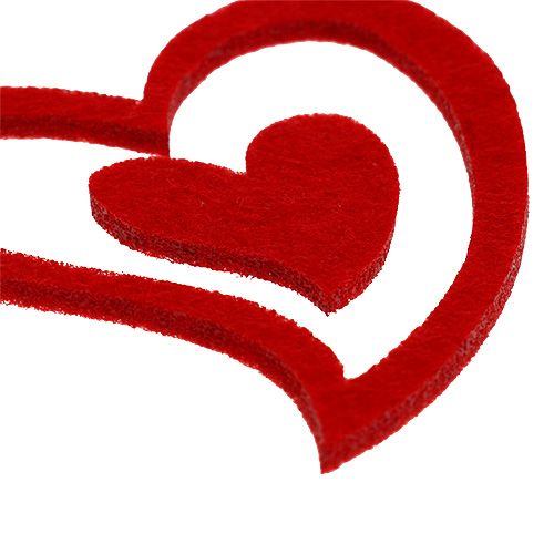 Floristik24 Filzherzen Mix 3cm - 7,5cm Rot 72 St