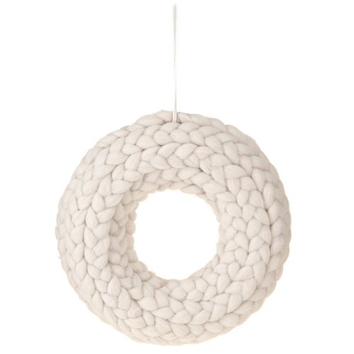 Artikel Filzkranz Dekokranz zum Hängen Geflochten Beige Ø25cm
