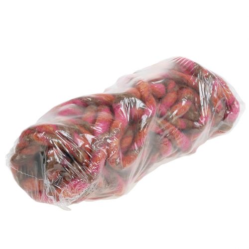 Floristik24 Filzschnur 25m Braun, Rot, Pink