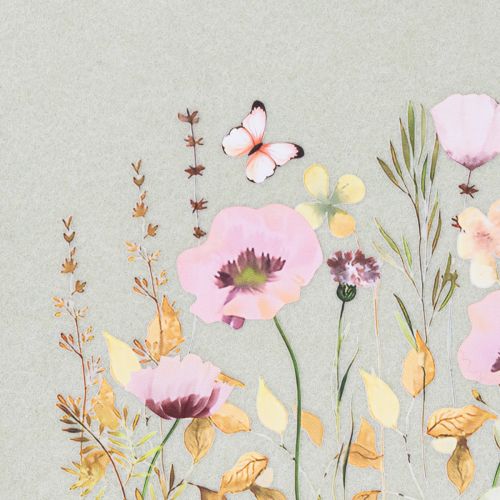 Artikel Filz Tasche mit floralem Motiv ideal für den täglichen Gebrauch und Freizeit 38cm