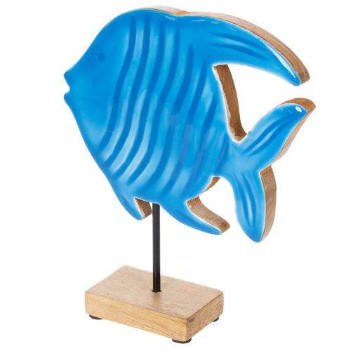 Artikel Holzfisch Figur Maritime Dekoration Handgefertigte Tischdeko für Wohnzimmer 22cm