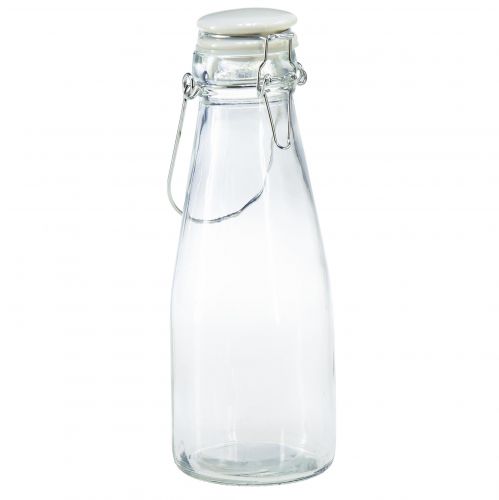 Flaschen Deko Glasflasche mit Verschluss Ø8cm 24cm