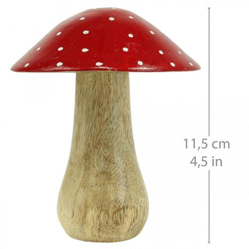Floristik24 Fliegenpilz Deko Holzpilz Herbstdeko Holz 11,5ר10cm