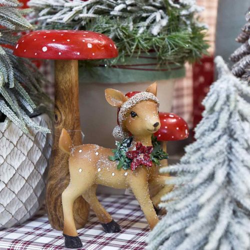 Floristik24 Fliegenpilz Holz groß Herbstdeko Pilz Ø14cm H24cm