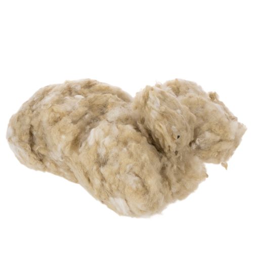 Naturwolle Beige Schafwolle lose zum Basteln und Dekorieren 250g