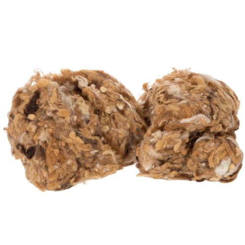 Schafwolle Braun meliert Naturwolle lose für Bastelarbeiten 250g