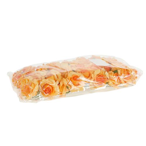 Floristik24 Foam Rose Ø4,5cm apricot 36 St