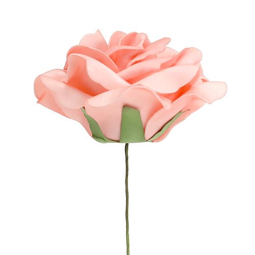 Floristik24 Foam Rose Schaumrose Lachs Ø15cm 4 St