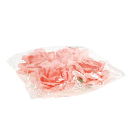 Floristik24 Foam Rose Schaumrose Lachs Ø15cm 4 St