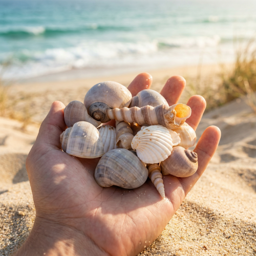 Artikel Muscheln und Schnecken Natürliche maritime Dekorationsartikel für eine stilvolle Raumgestaltung 500g