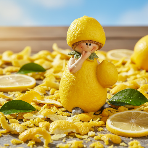 Artikel Zitronenkind Figuren Süße Tischdeko für Sommer im Vintage Stil Wohnräume und Balkon 9cm 3St