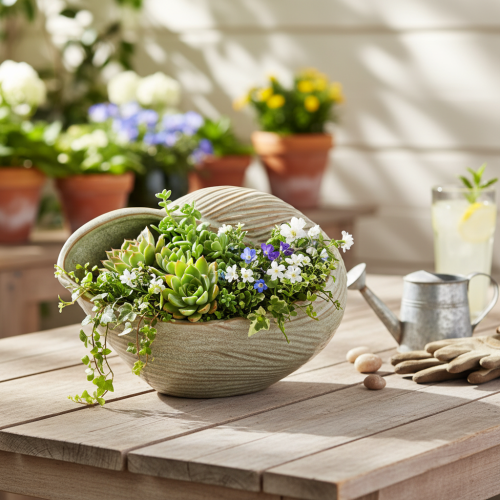 Artikel Keramik Schale Seeschnecke Design für elegante Dekoration im Wohnzimmer 23cm