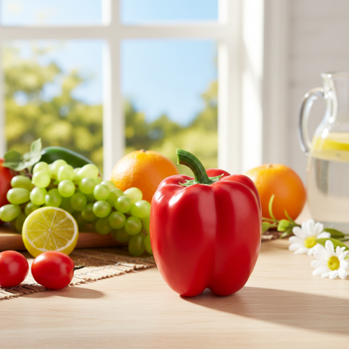 Artikel Deko Gemüse Paprika Rot Lebensmittelattrappe H10cm