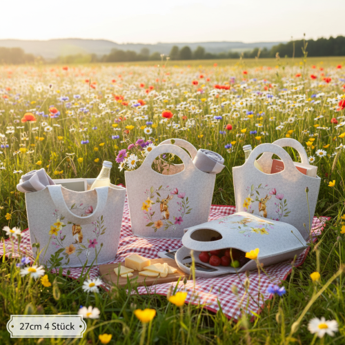 Artikel Filztasche mit bezauberndem Osterhasen geeignet für Frühling und Sommer 27cm 4St