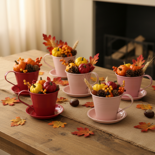 Artikel Tasse zum Bepflanzen mit Untersetzer für kreative Gärten 11cm 6St