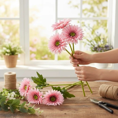 Kunstblumen für florale Gartendeko und kreative Arrangements