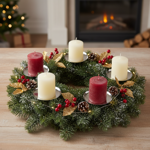 Artikel Kerzenhalter Silber Ø10cm 4 St