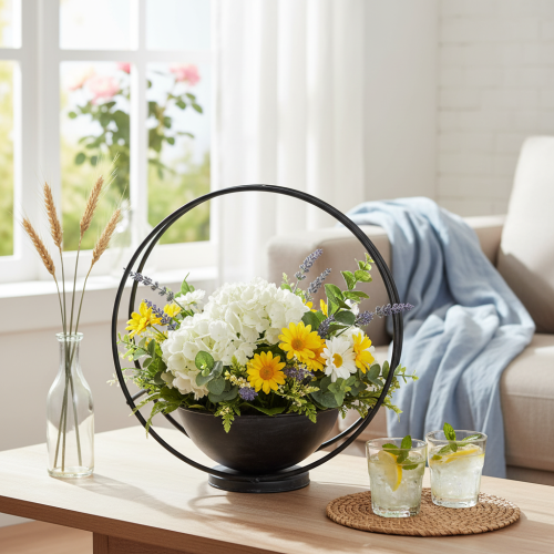 Artikel Schale mit Fuß Dekoring Metall Anthrazit H29cm 2St